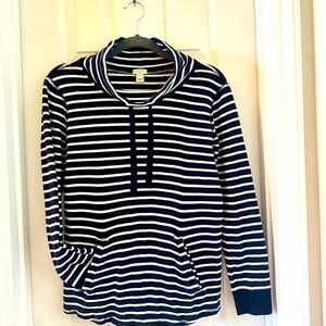 J. Crew-Woman’s Navy&White Stripped Pullover L